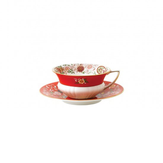 원더러스트 티컵과 컵��받침 - crimson jewel - Wedgwood | 웨지우드