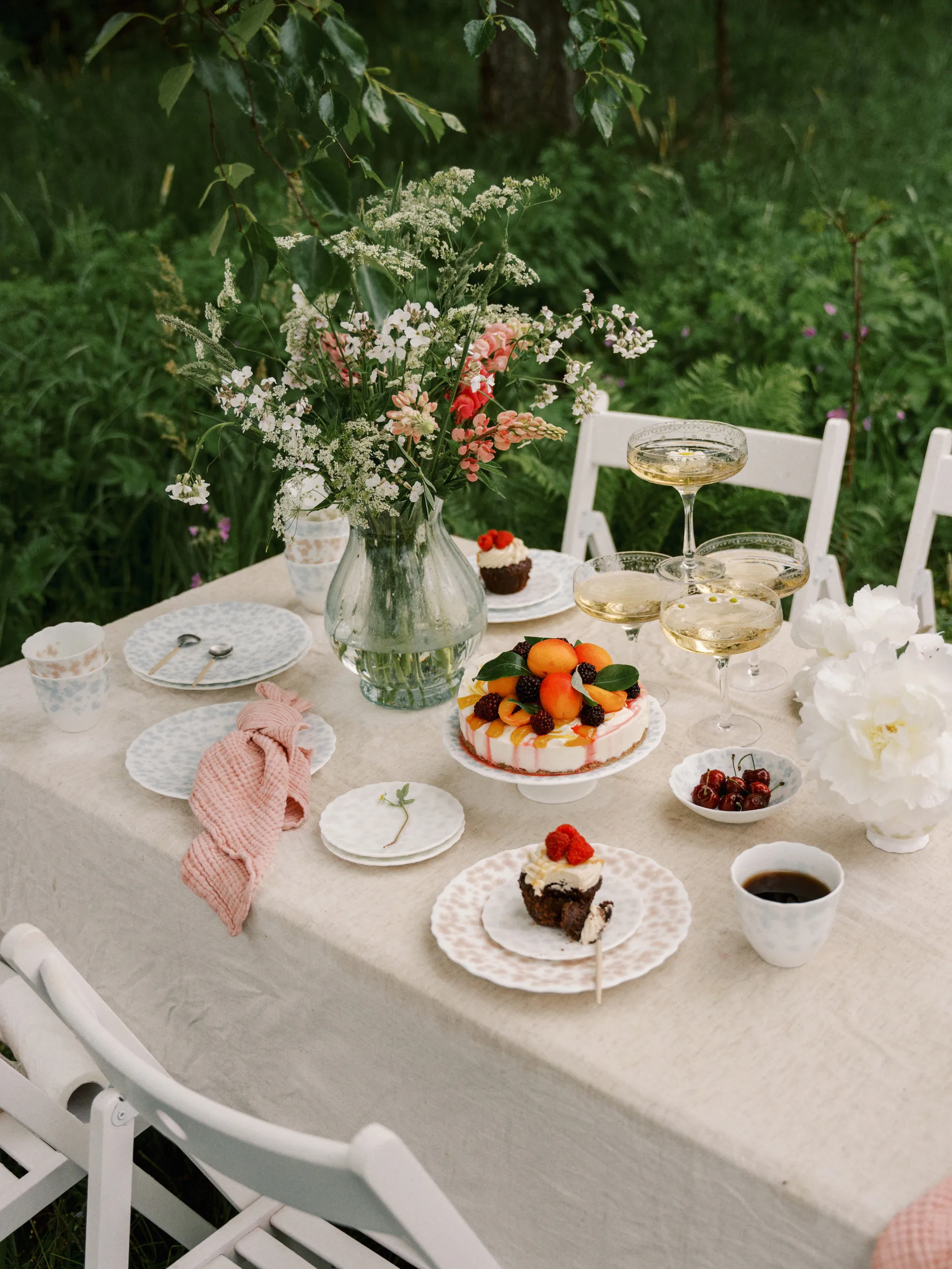 리본 꽃 컵 20 cl 2개 세트, Pink Wik & Walsøe | 윅 & 왈쉐