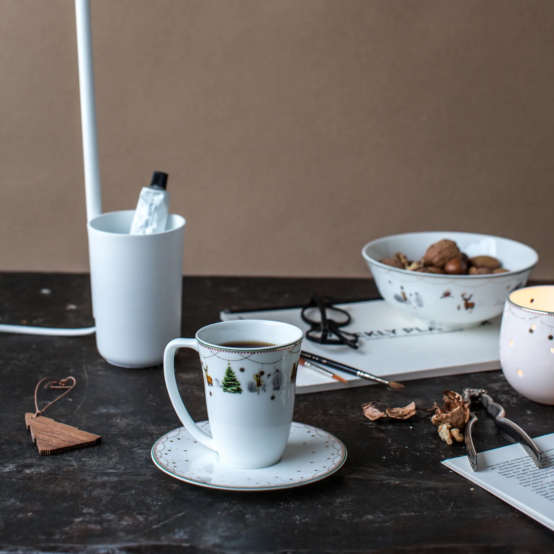 크리스마스 아침 컵 & 소서 20 cl, white Wik & Walsøe | 윅 & 왈쉐