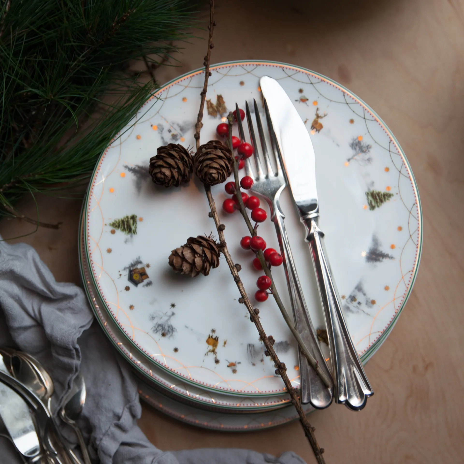 크리스마스 아침 접시, Ø20 cm Wik & Walsøe | 윅 & 왈쉐