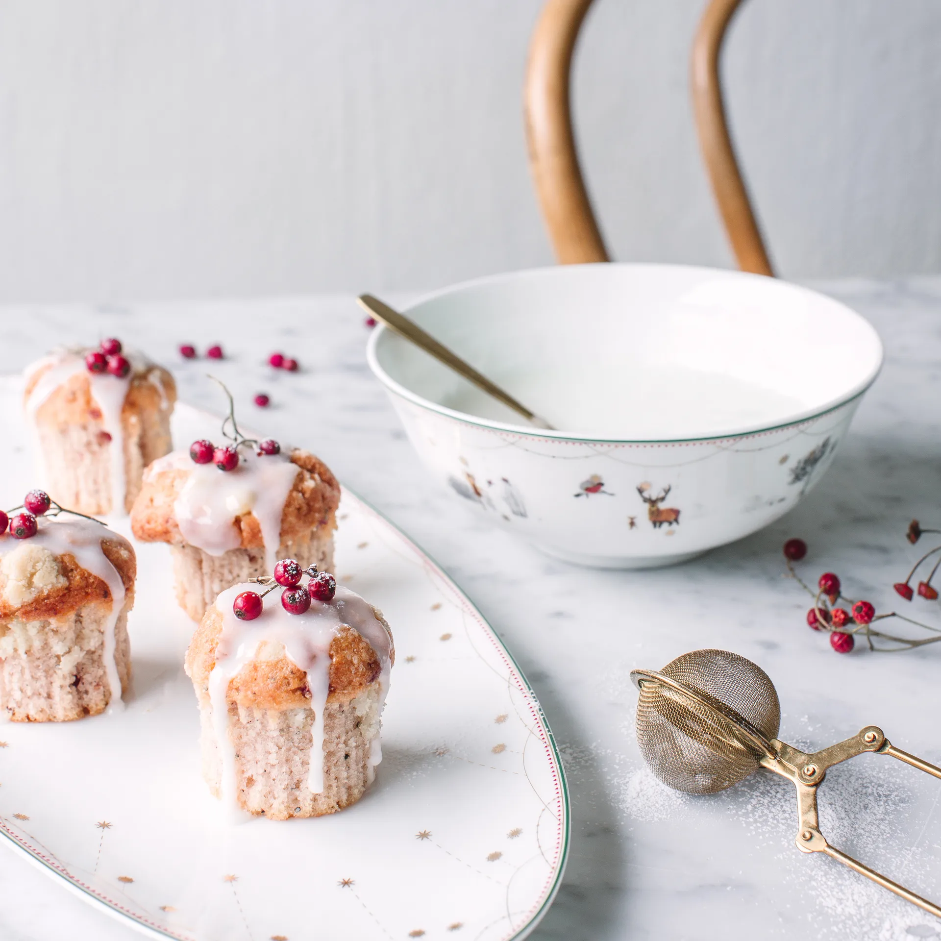 크리스마스 아침 보울, 22 cm Wik & Walsøe | 윅 & 왈쉐