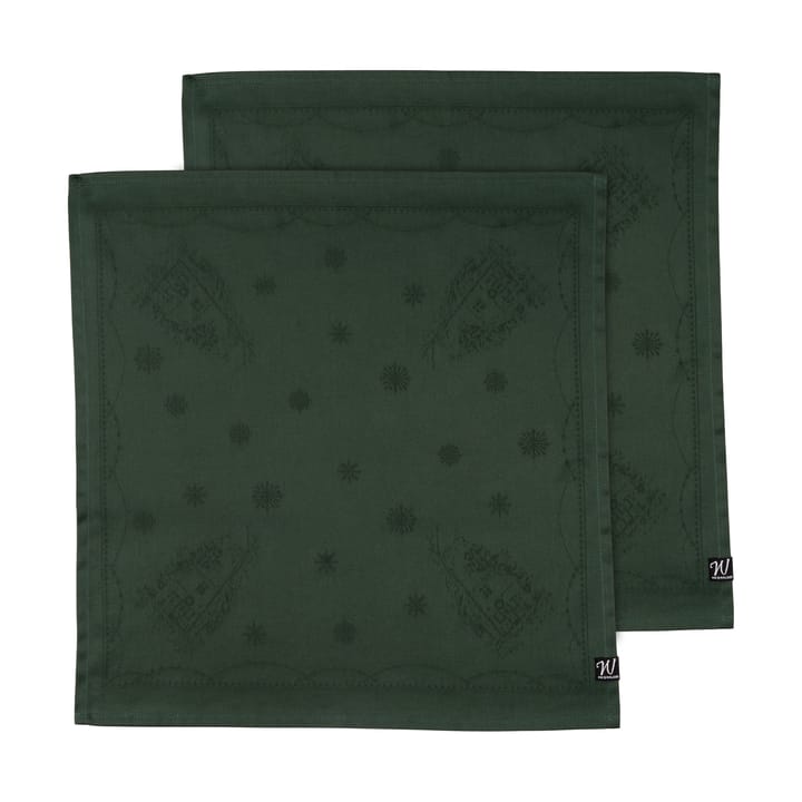 크리스마스 모닝 패브릭 냅킨 45x45 cm 2개 세트 - Green - Wik & Walsøe | 윅 & 왈쉐