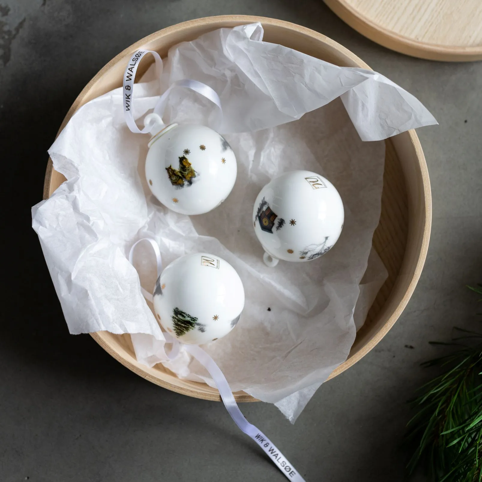 Julemorgen 크리스마스 장식용 방울 스몰, hut Wik & Walsøe | 윅 & 왈쉐