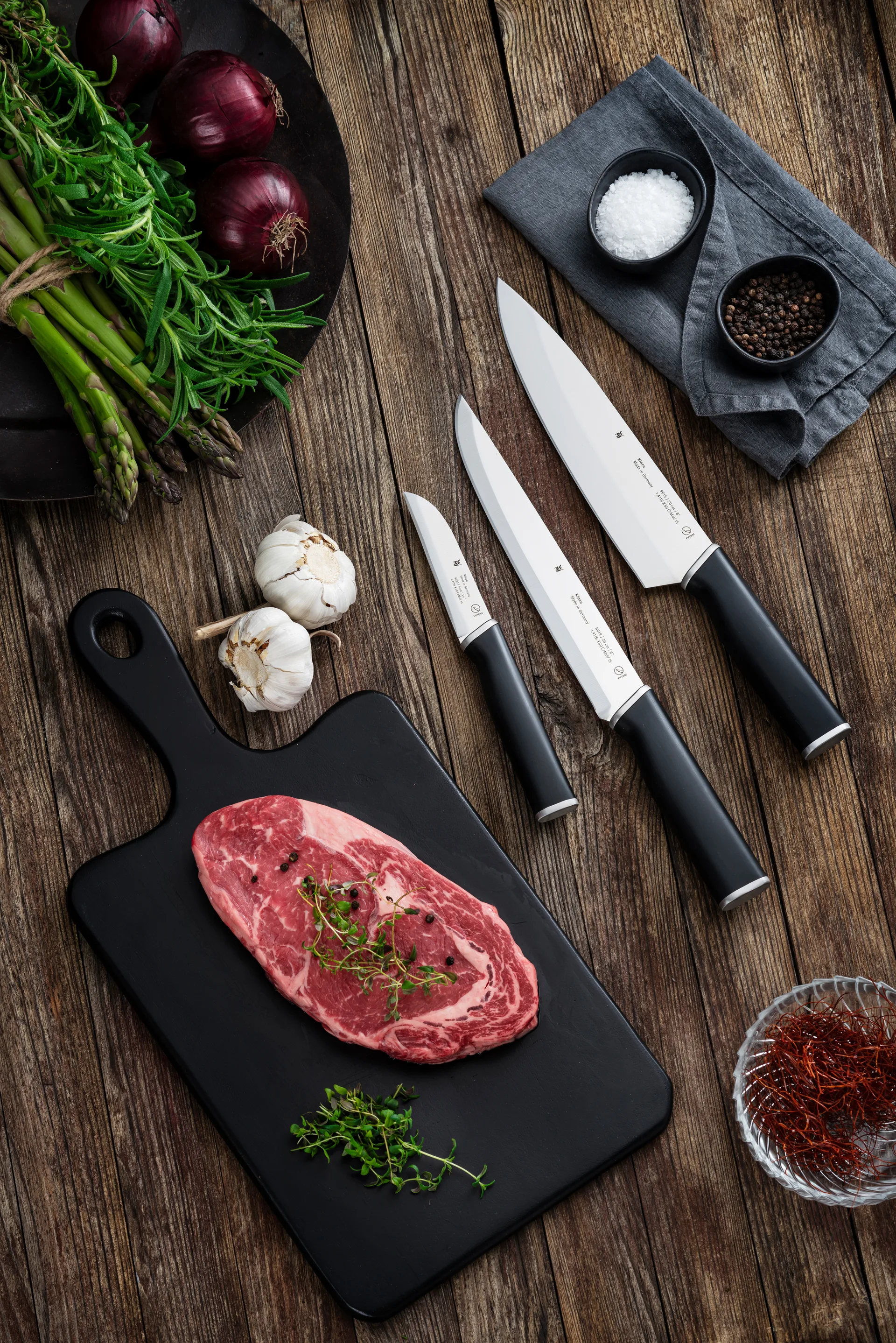 키네오크로마간 나이프 세트 - 3 피스, Stainless steel WMF | 더블유엠에프