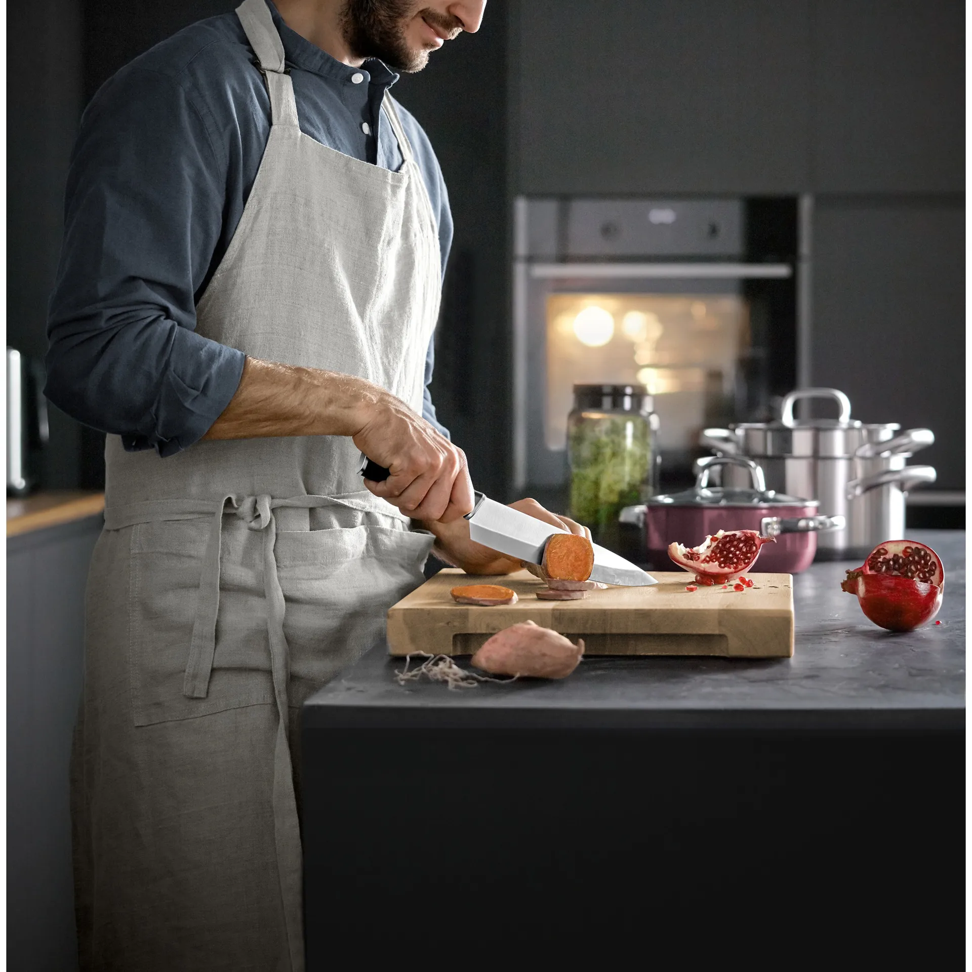 키네오 나이프 블록 & 크로마간 4 나이프, Stainless steel WMF | 더블유엠에프