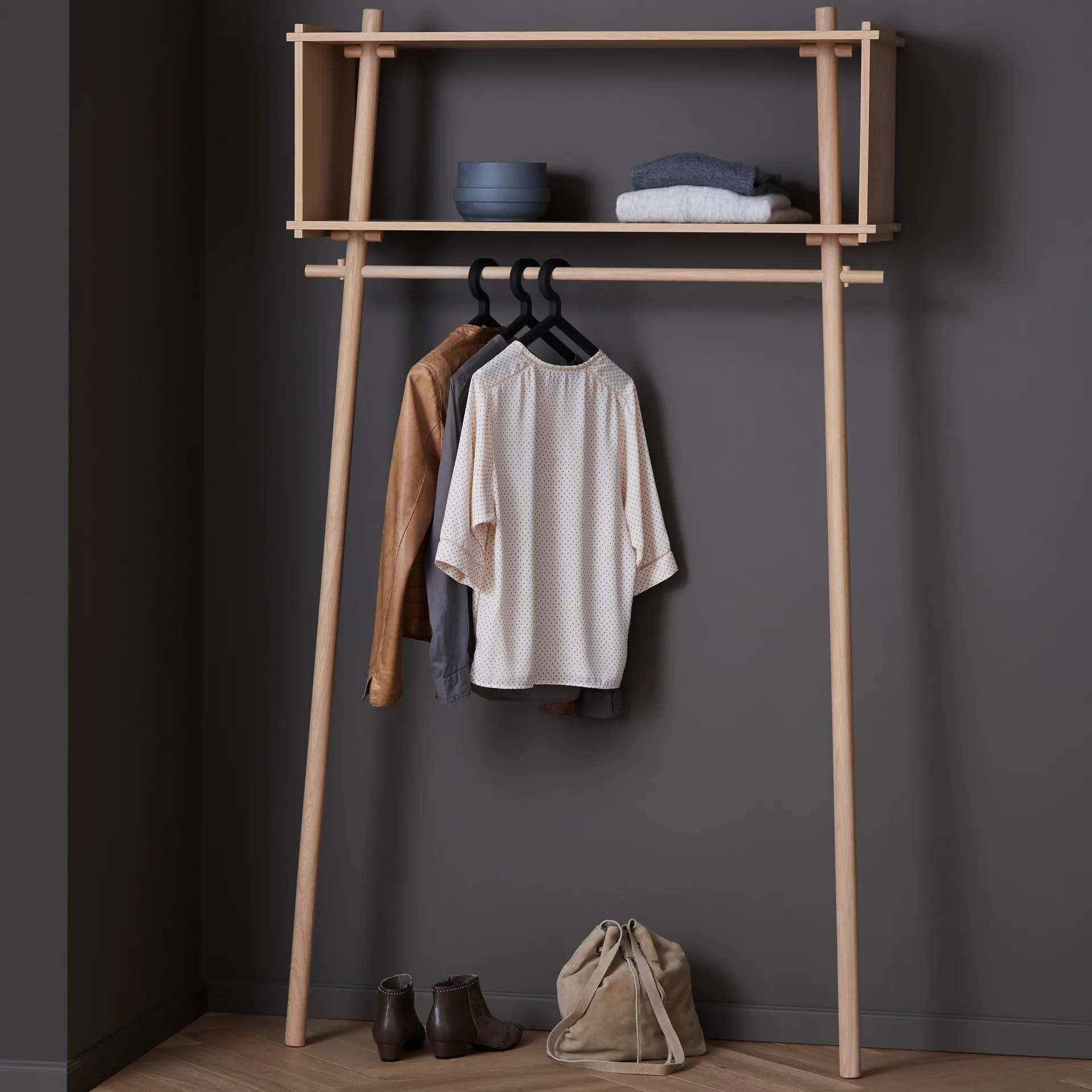 일루전 행거 3개 세트, black Woud | 우드