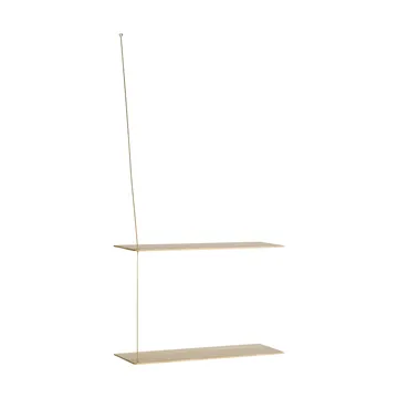 스텟지 선반 - 백색 오크-황동, 60 cm, 선반 2개 - Woud | 우드