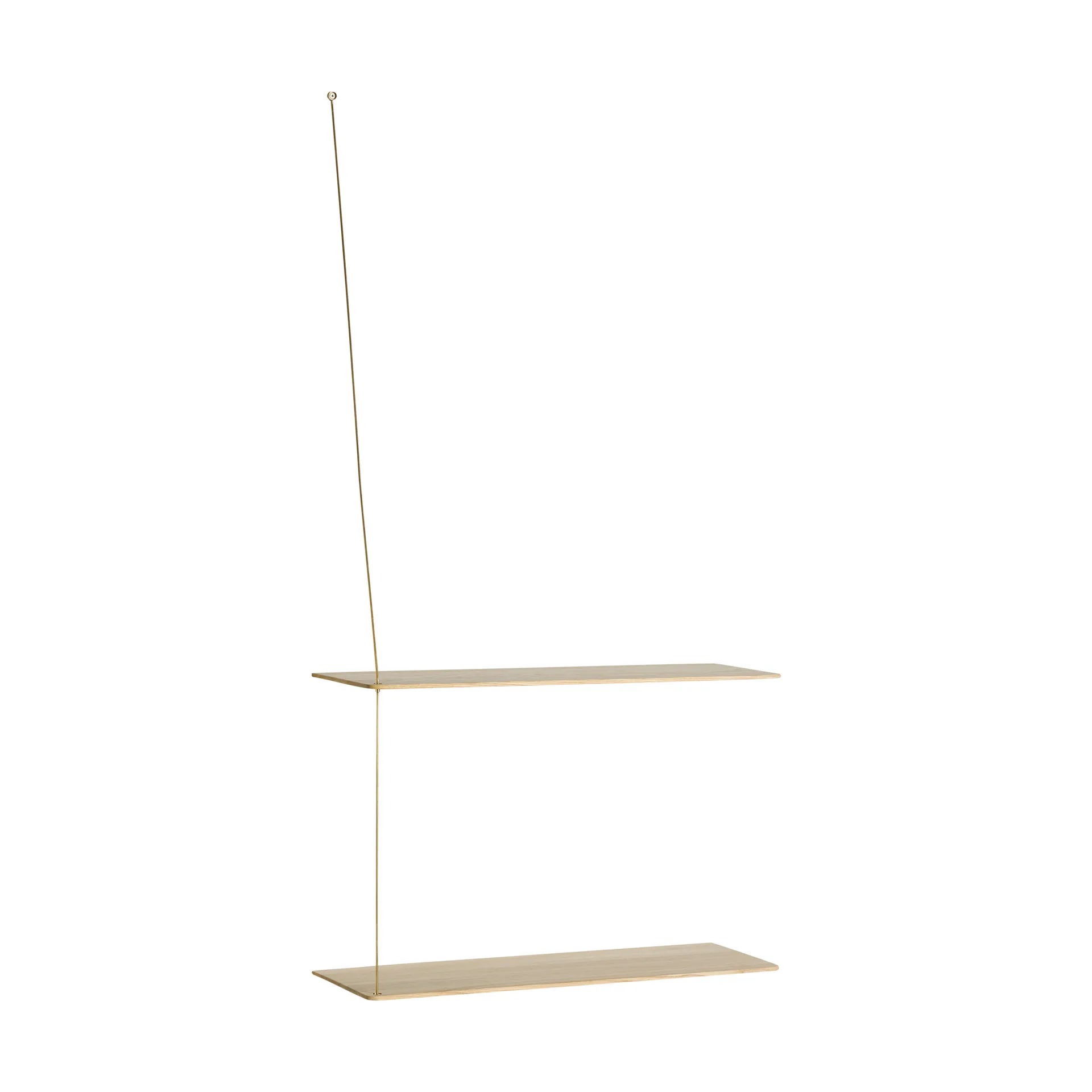 스텟지 선반, 백색 오크-황동, 60 cm, 선반 2개 Woud | 우드 스텟지 선반, 백색 오크-황동, 60 cm, 선반 2개 Woud | 우드
