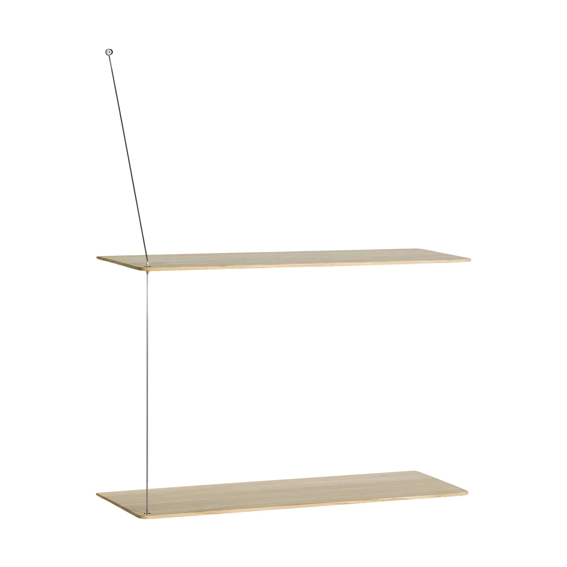 스텟지 선반, 화이트 오크-브러시드 스틸, 60 cm, 2개 선반 Woud | 우드 스텟지 선반, 화이트 오크-브러시드 스틸, 60 cm, 2개 선반 Woud | 우드