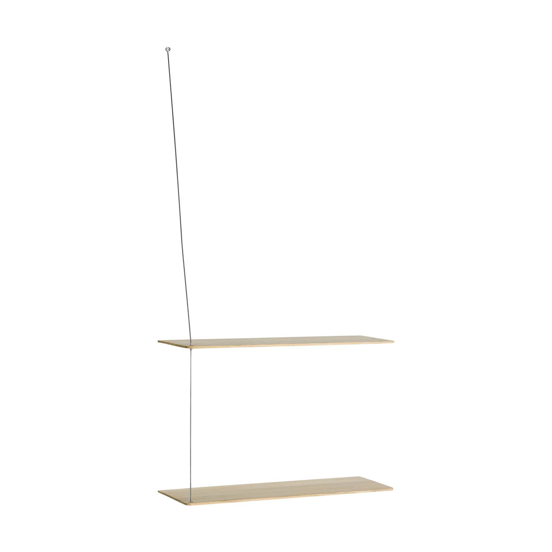 스텟지 선반, 화이트 오크-브러시드 스틸, 60 cm, 2개 선반 Woud | 우드 스텟지 선반, 화이트 오크-브러시드 스틸, 60 cm, 2개 선반 Woud | 우드