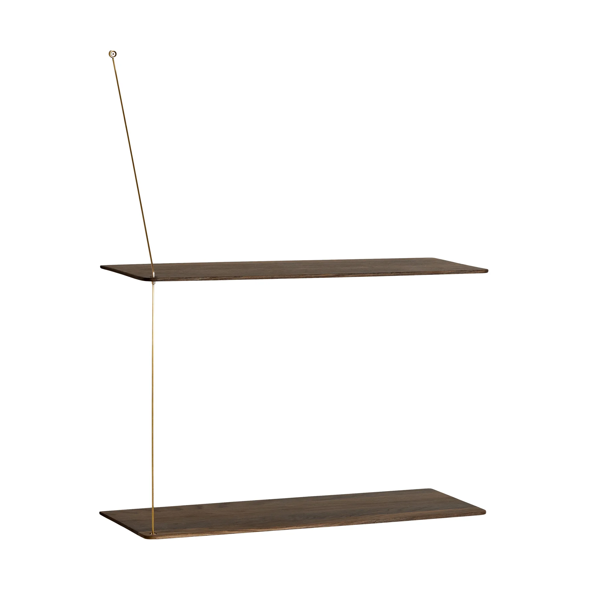 스텟지 선반, 훈증 오크-황동, 60 cm, 선반 2개 Woud | 우드 스텟지 선반, 훈증 오크-황동, 60 cm, 선반 2개 Woud | 우드