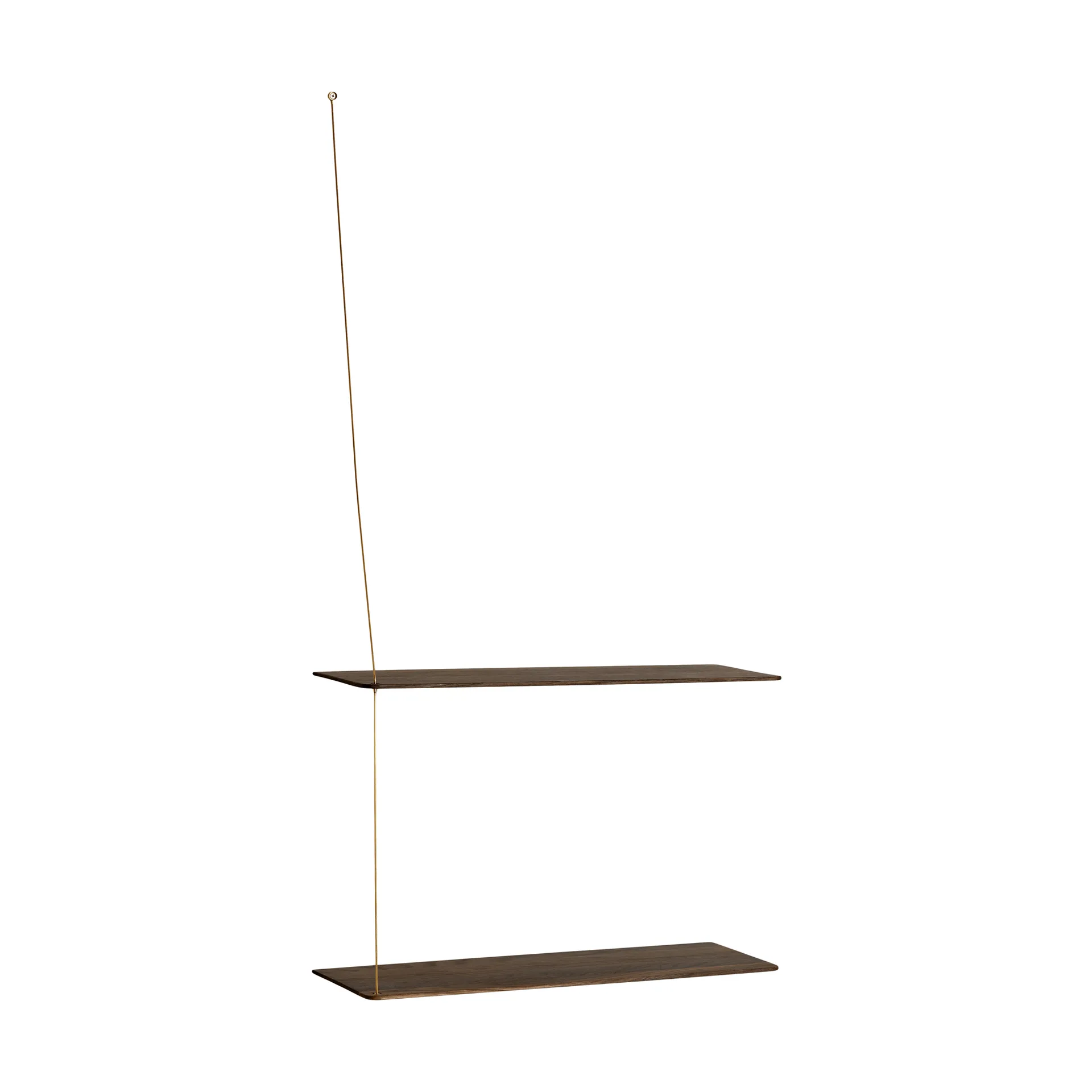 스텟지 선반, 훈증 오크-황동, 60 cm, 선반 2개 Woud | 우드 스텟지 선반, 훈증 오크-황동, 60 cm, 선반 2개 Woud | 우드