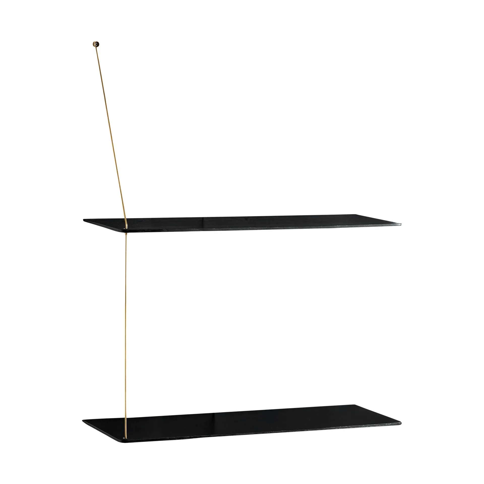 스텟지 선반, 블랙 오크-브래스, 60 cm, 선반 2개 Woud | 우드 스텟지 선반, 블랙 오크-브래스, 60 cm, 선반 2개 Woud | 우드