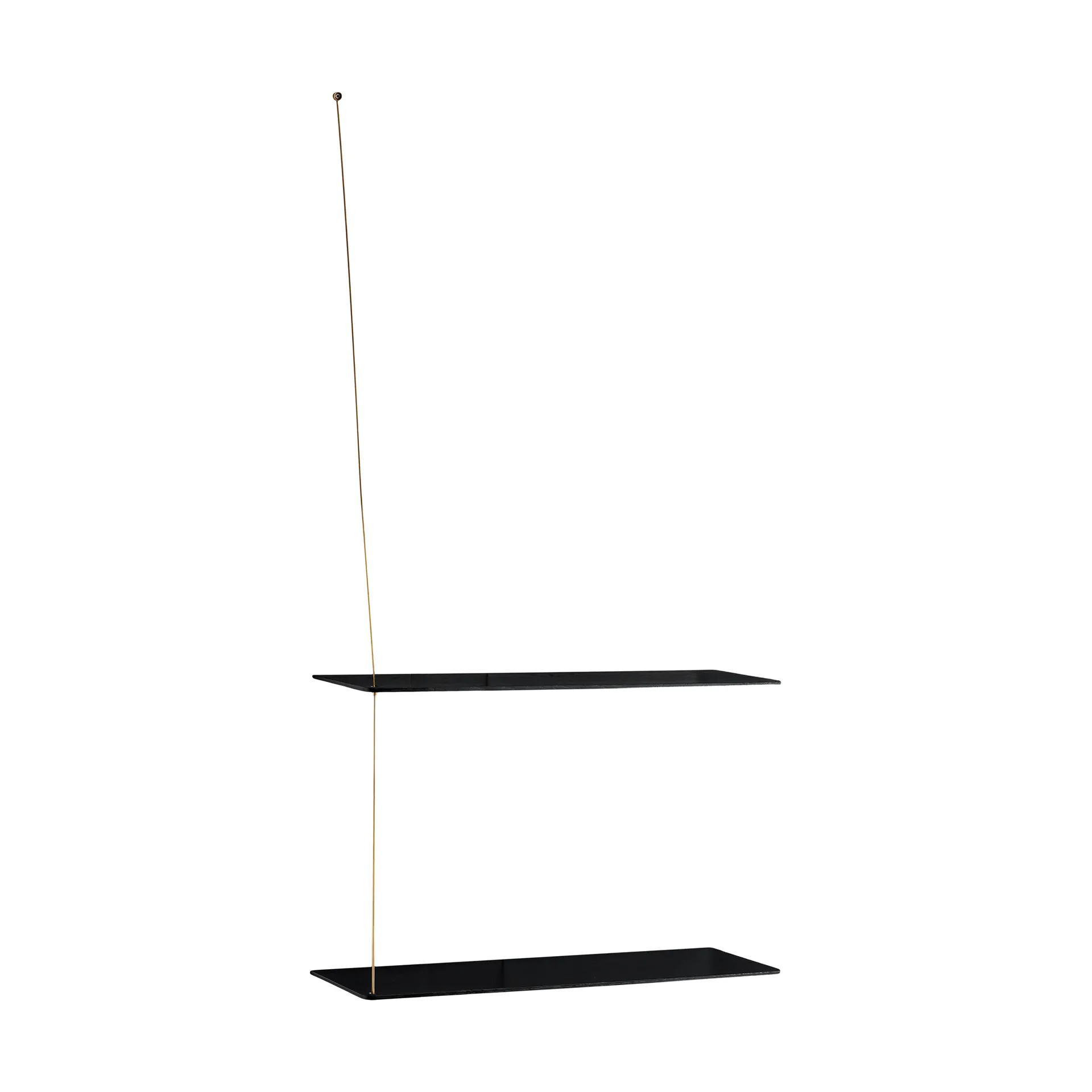 스텟지 선반, 블랙 오크-브래스, 60 cm, 선반 2개 Woud | 우드 스텟지 선반, 블랙 오크-브래스, 60 cm, 선반 2개 Woud | 우드