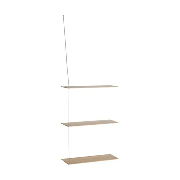 스텟지 선반 - 백오크-브러시드 스테인리스 스틸, 60 cm, 3단 선반 - Woud | 우드
