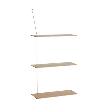 스텟지 선반 - 화이트 피그먼트 오크-브라스, 60 cm, 선반 3단 - Woud | 우드