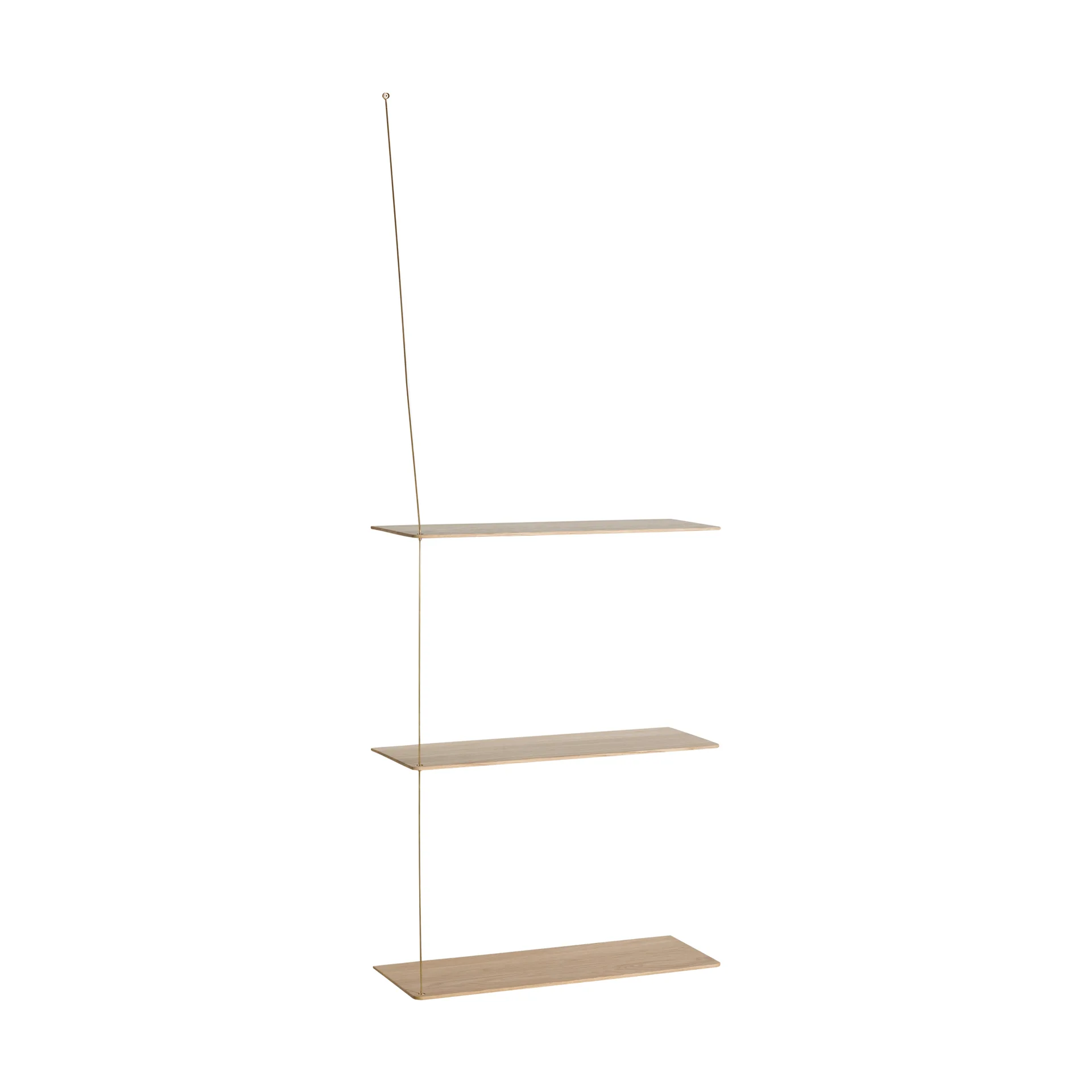 스텟지 선반, 화이트 피그먼트 오크-브라스, 60 cm, 선반 3단 Woud | 우드