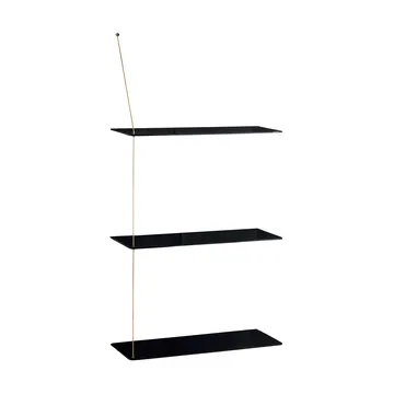 스텟지 선반 - 블랙 오크-브래스, 60 cm, 3 선반 - Woud | 우드
