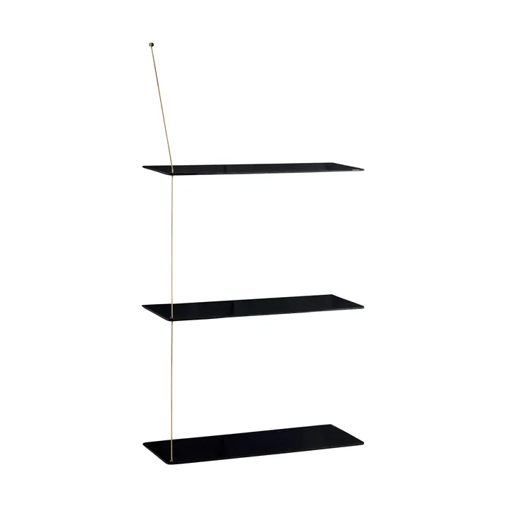 스텟지 선반 - 블랙 오크-브래스, 60 cm, 3 선반 - Woud | 우드