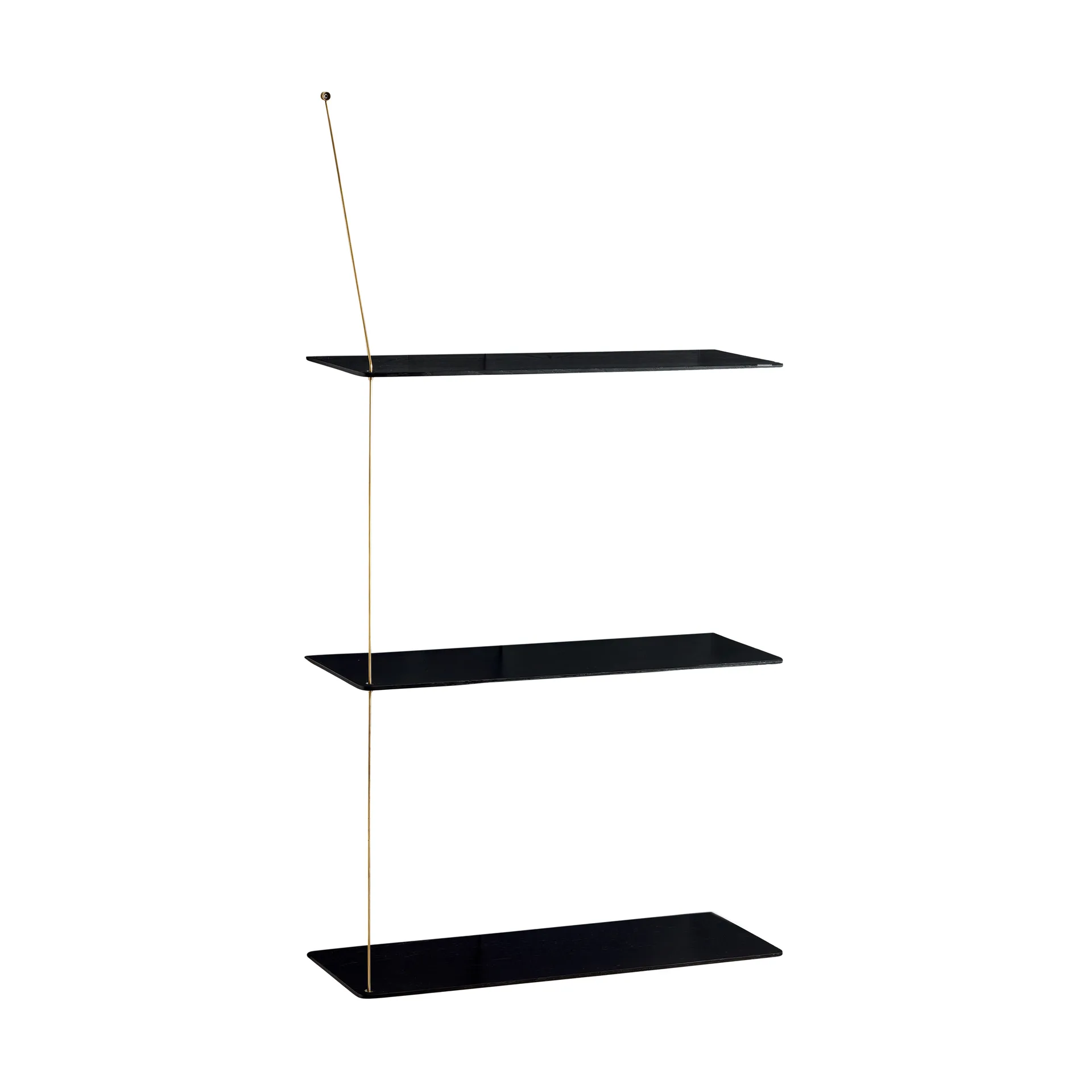 스텟지 선반, 블랙 오크-브래스, 60 cm, 3 선반 Woud | 우드 스텟지 선반, 블랙 오크-브래스, 60 cm, 3 선반 Woud | 우드
