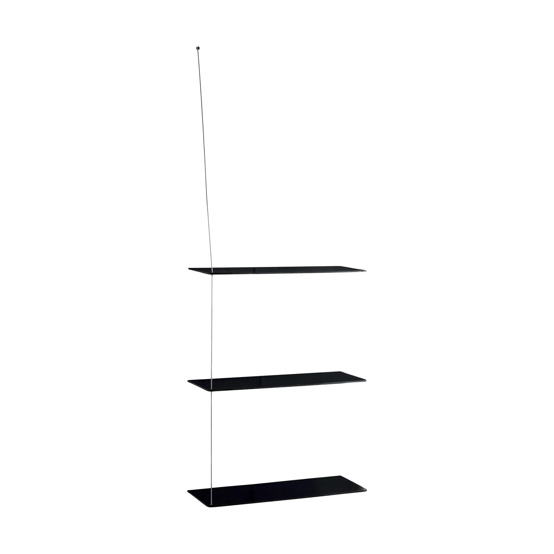 스텟지 선반, 블랙 오크-브러시드 스틸, 60 cm, 3단 선반 Woud | 우드