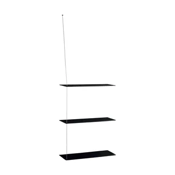 스텟지 선반 - 블랙 오크-브러시드 스틸, 60 cm, 3단 선반 - Woud | 우드