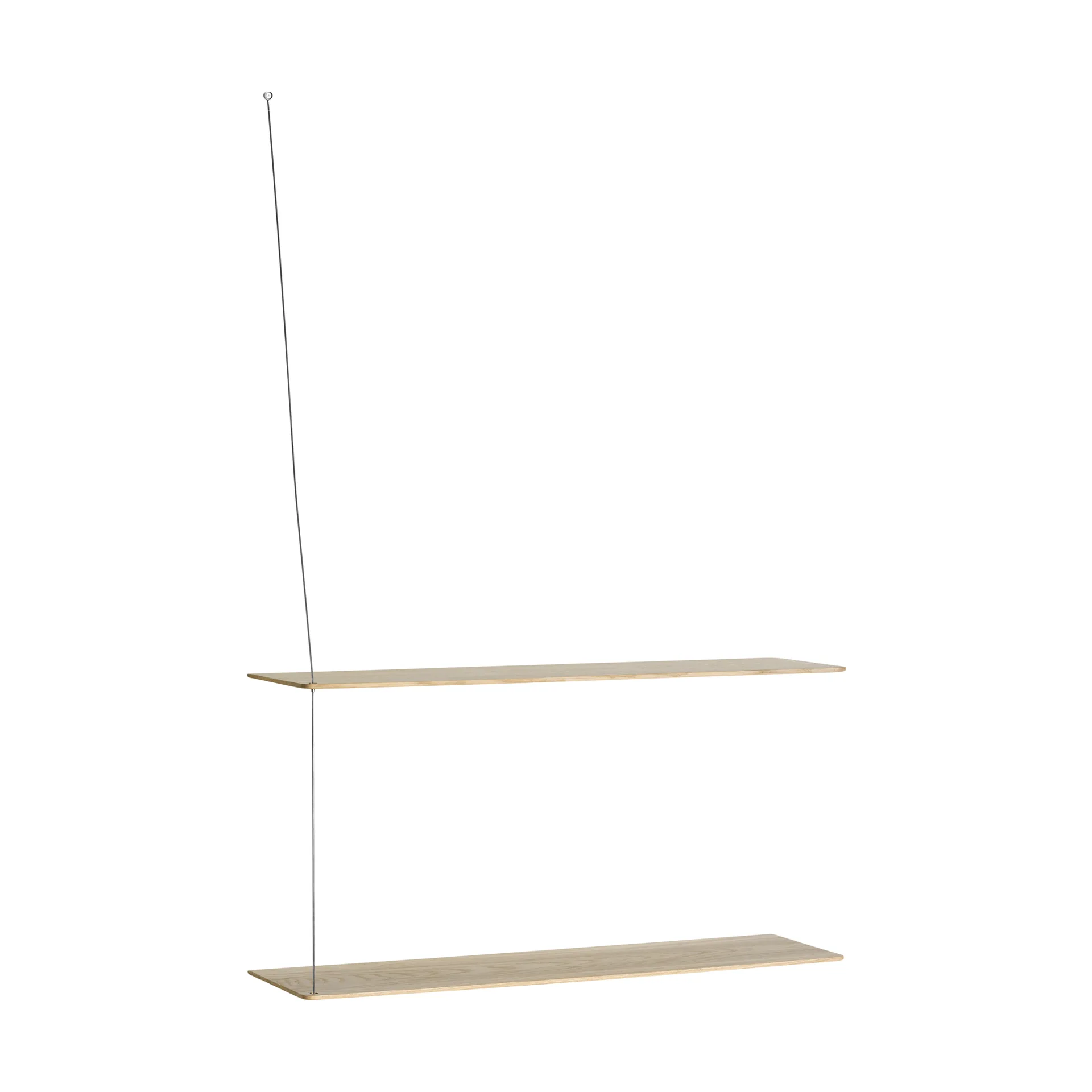 스텟지 선반, 화이트 오크-브러시드 스테인리스 스틸, 80 cm, 2단 선반 Woud | 우드 스텟지 선반, 화이트 오크-브러시드 스테인리스 스틸, 80 cm, 2단 선반 Woud | 우드