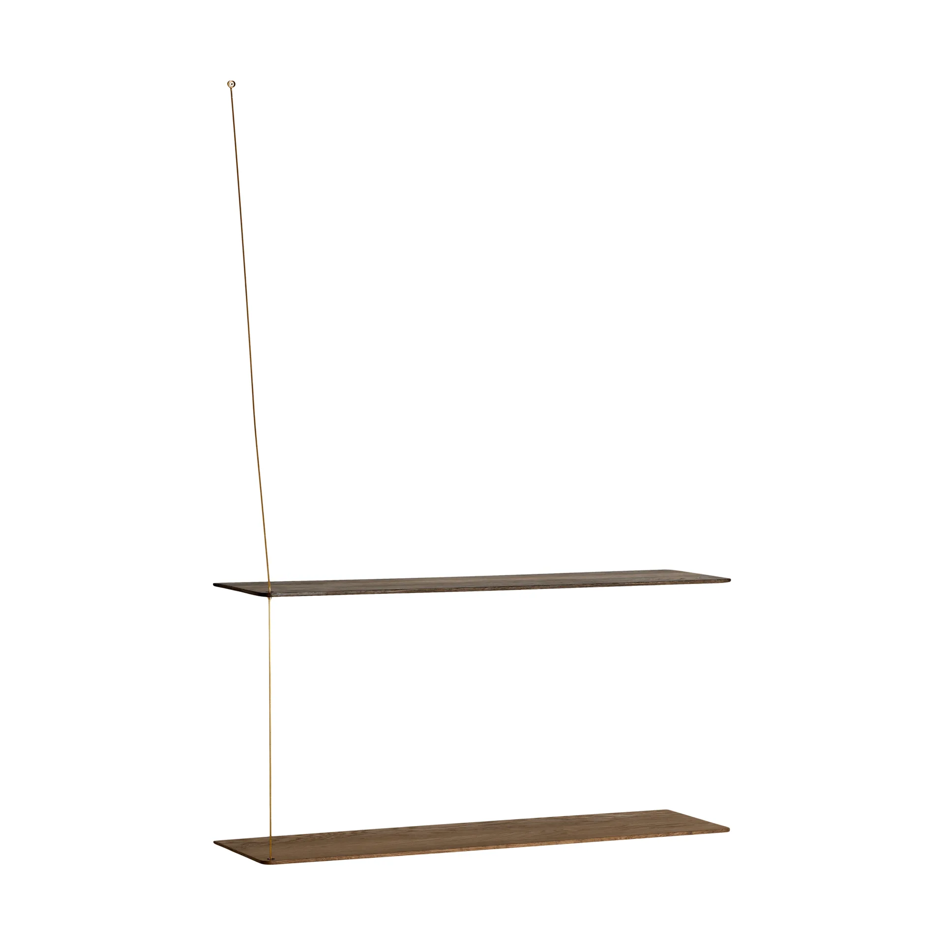 스텟지 선반, 훈연 오크-황동, 80 cm, 선반 2개 Woud | 우드 스텟지 선반, 훈연 오크-황동, 80 cm, 선반 2개 Woud | 우드