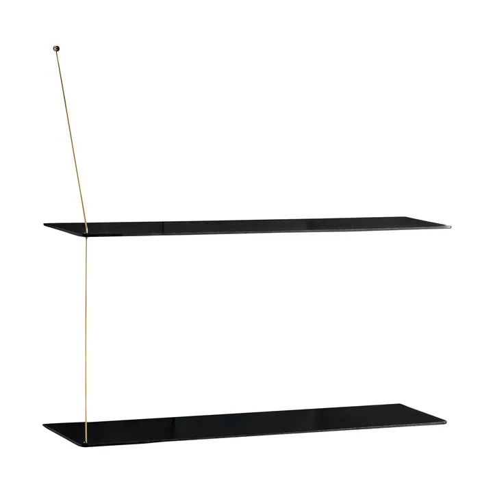 스텟지 선반 - 블랙 오크-브라스, 80 cm, 선반 2개 - Woud | 우드