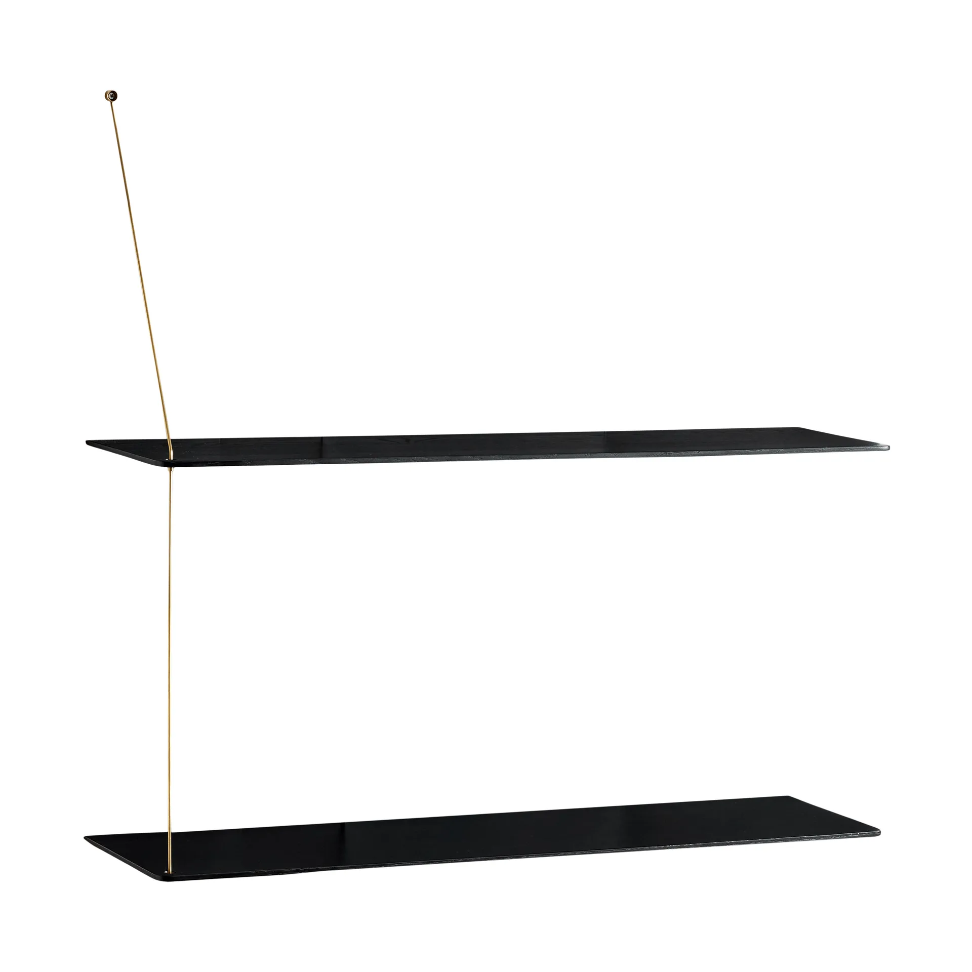 스텟지 선반, 블랙 오크-브라스, 80 cm, 선반 2개 Woud | 우드 스텟지 선반, 블랙 오크-브라스, 80 cm, 선반 2개 Woud | 우드