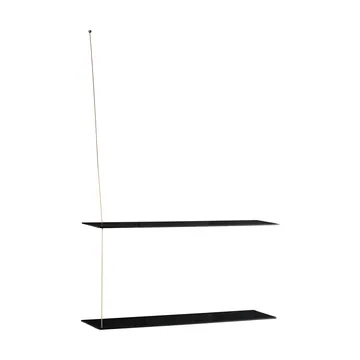 스텟지 선반 - 블랙 오크-브라스, 80 cm, 선반 2개 - Woud | 우드