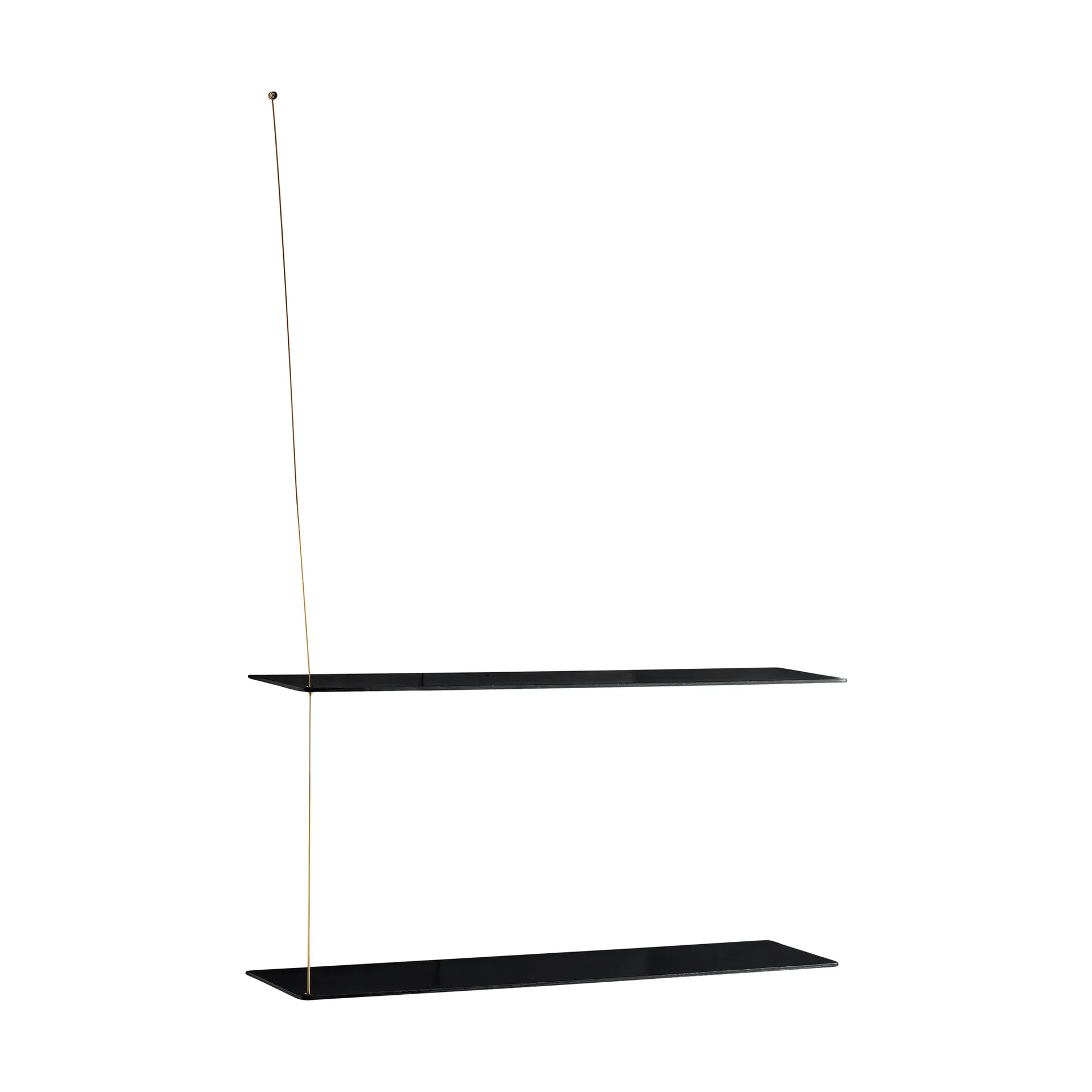 스텟지 선반, 블랙 오크-브라스, 80 cm, 선반 2개 Woud | 우드 스텟지 선반, 블랙 오크-브라스, 80 cm, 선반 2개 Woud | 우드