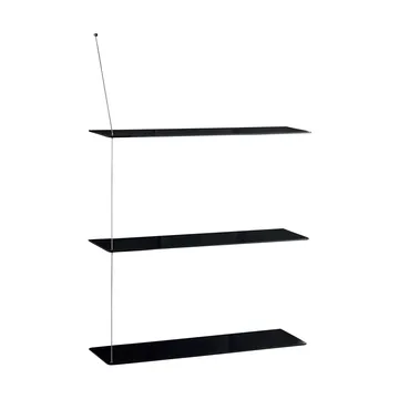 스텟지 선반 - 블랙 오크-브러시드 스틸, 80 cm, 3단 선반 - Woud | 우드