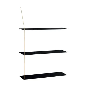 스텟지 선반 - Black oak-brass, 80 cm, 3 shelves - Woud | 우드