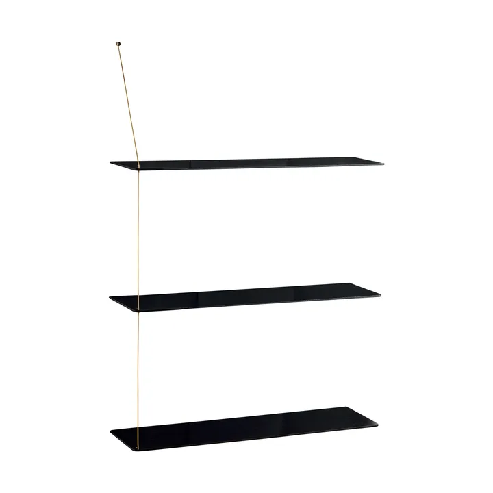 스텟지 선반 - Black oak-brass, 80 cm, 3 shelves - Woud | 우드