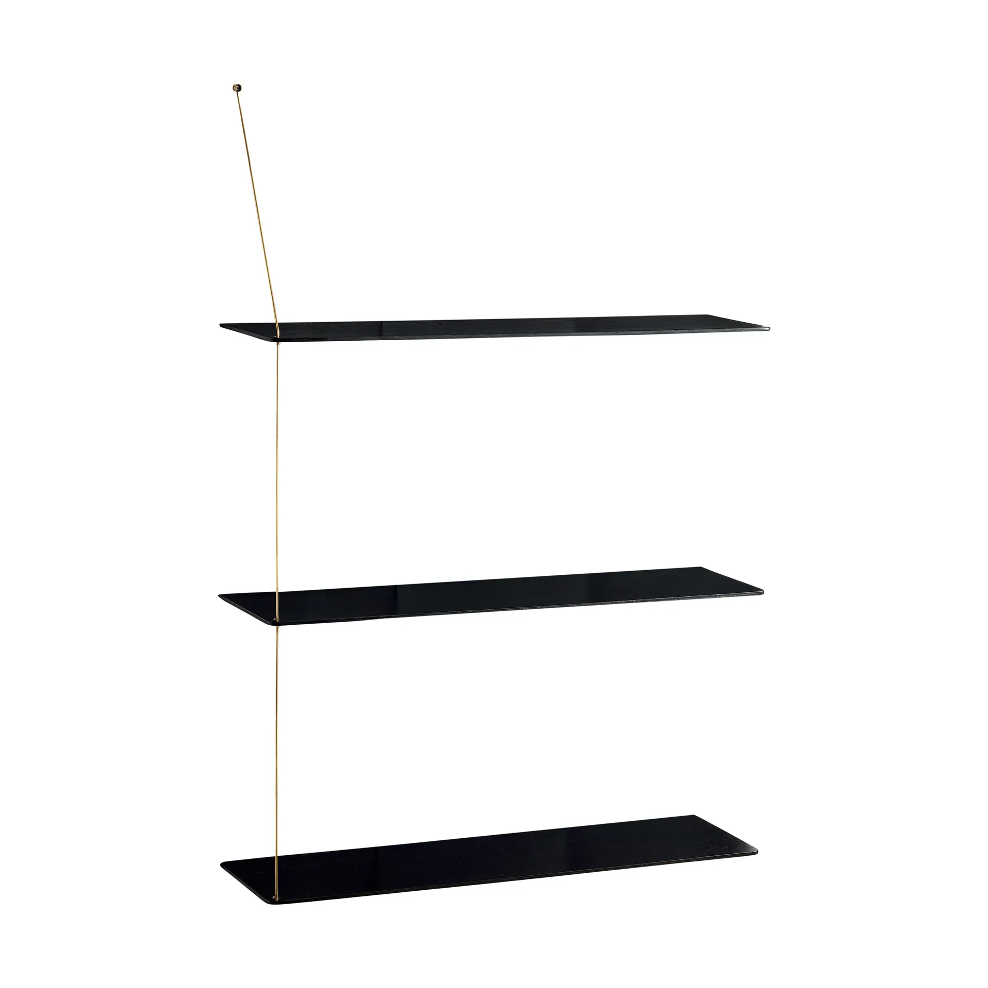 스텟지 선반, Black oak-brass, 80 cm, 3 shelves Woud | 우드 스텟지 선반, Black oak-brass, 80 cm, 3 shelves Woud | 우드