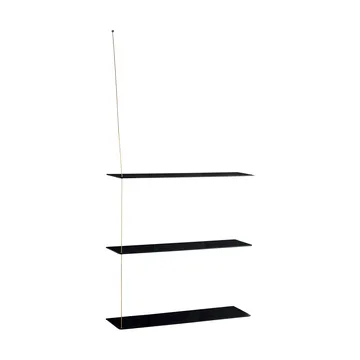 스텟지 선반 - Black oak-brass, 80 cm, 3 shelves - Woud | 우드