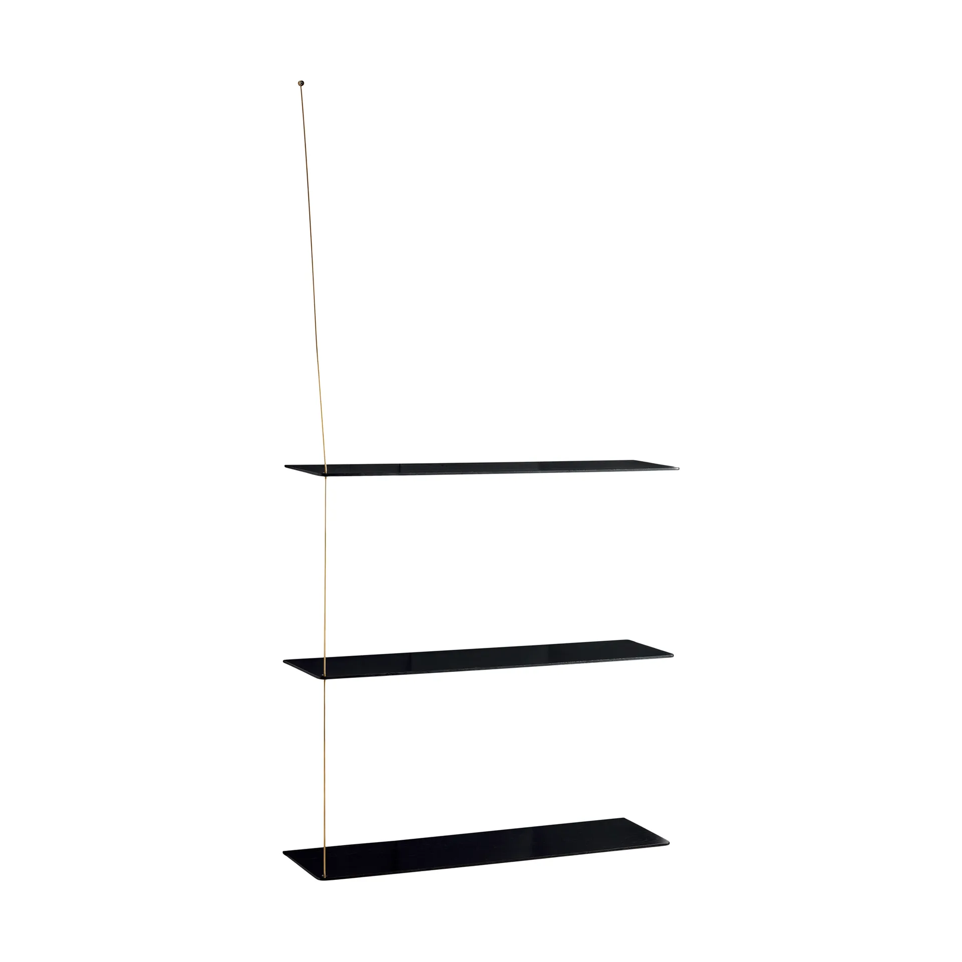 스텟지 선반, Black oak-brass, 80 cm, 3 shelves Woud | 우드 스텟지 선반, Black oak-brass, 80 cm, 3 shelves Woud | 우드