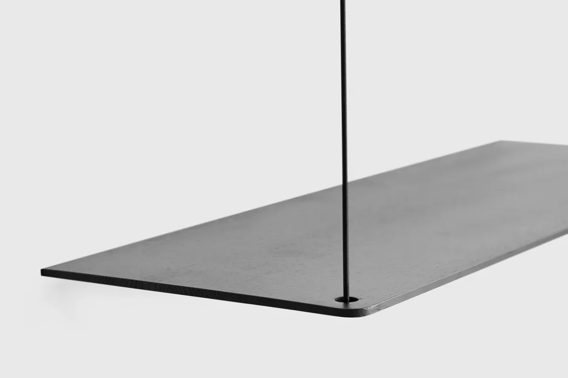 스텟지 선반, Black-painted ash, 80 cm Woud | 우드