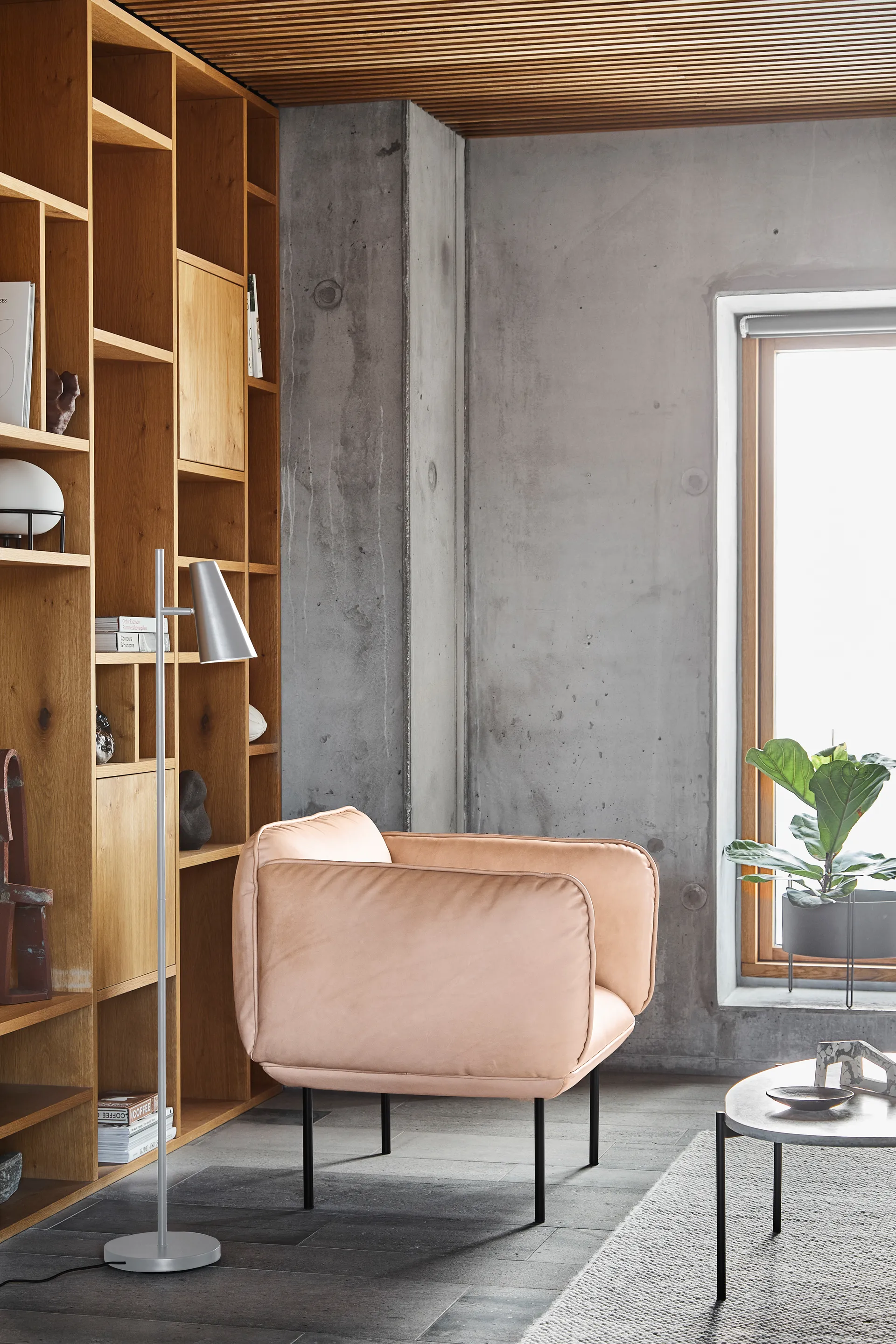 Cnno 플로어조명, Satin Woud | 우드