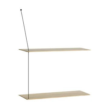 스텟지 선반 - White-pigmented oak-black, 2 shelves, 60 cm - Woud | 우드