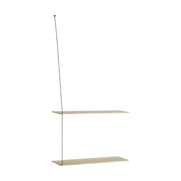 스텟지 선반 - White-pigmented oak-black, 2 shelves, 60 cm - Woud | 우드