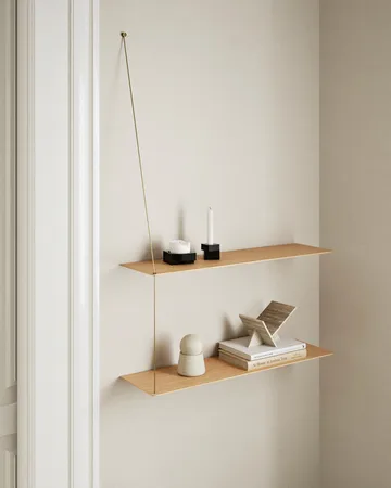 스텟지 애드온 선반 - White-pigmented oak-brass, 80 cm - Woud | 우드