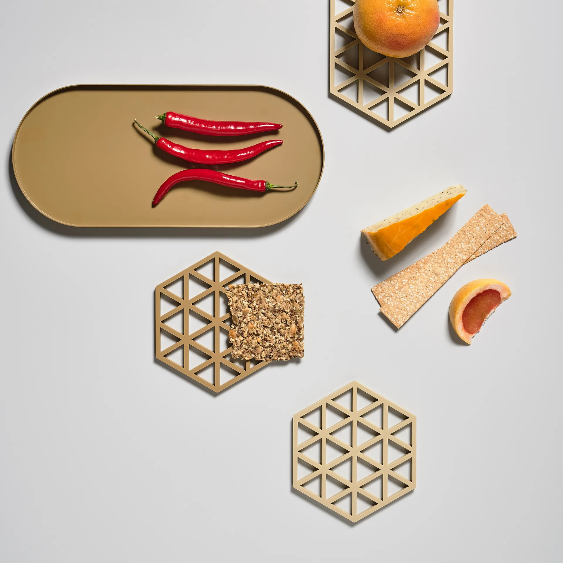 트라이앵글 냄비받침 14x16 cm, khaki Zone Denmark | 존 덴마크