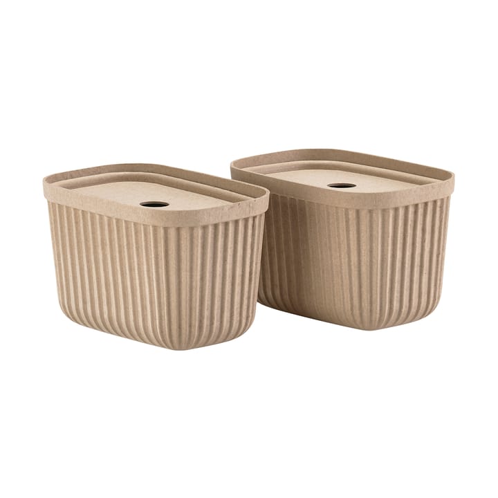 펄프 수납 박스 15x23 cm 2개 세트, Natural Brown Zone Denmark | 존 덴마크