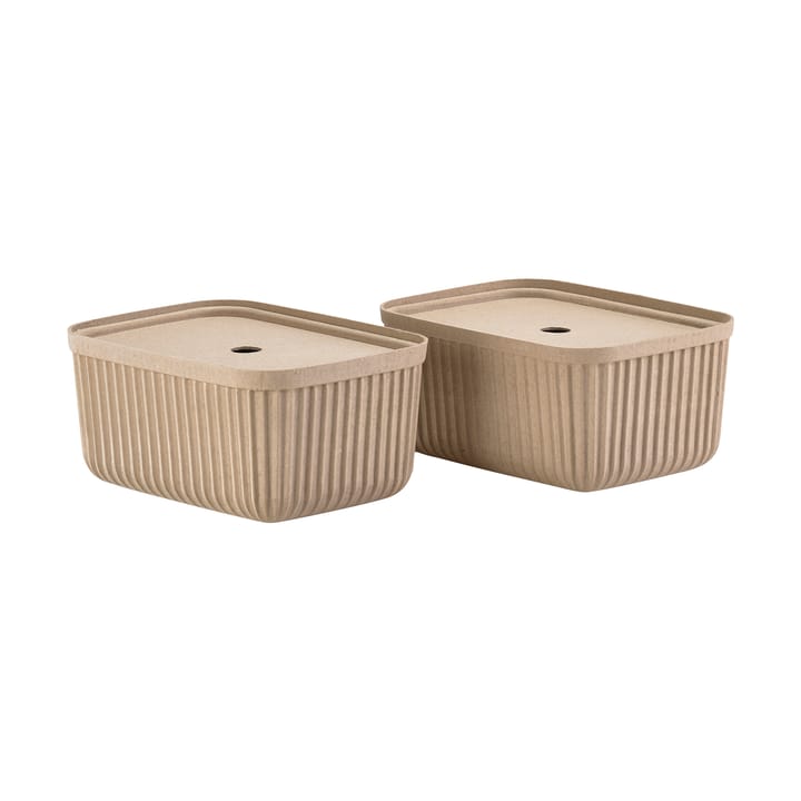 펄프 수납 박스 23x32 cm 2개 세트 - Natural Brown - Zone Denmark | 존 덴마크