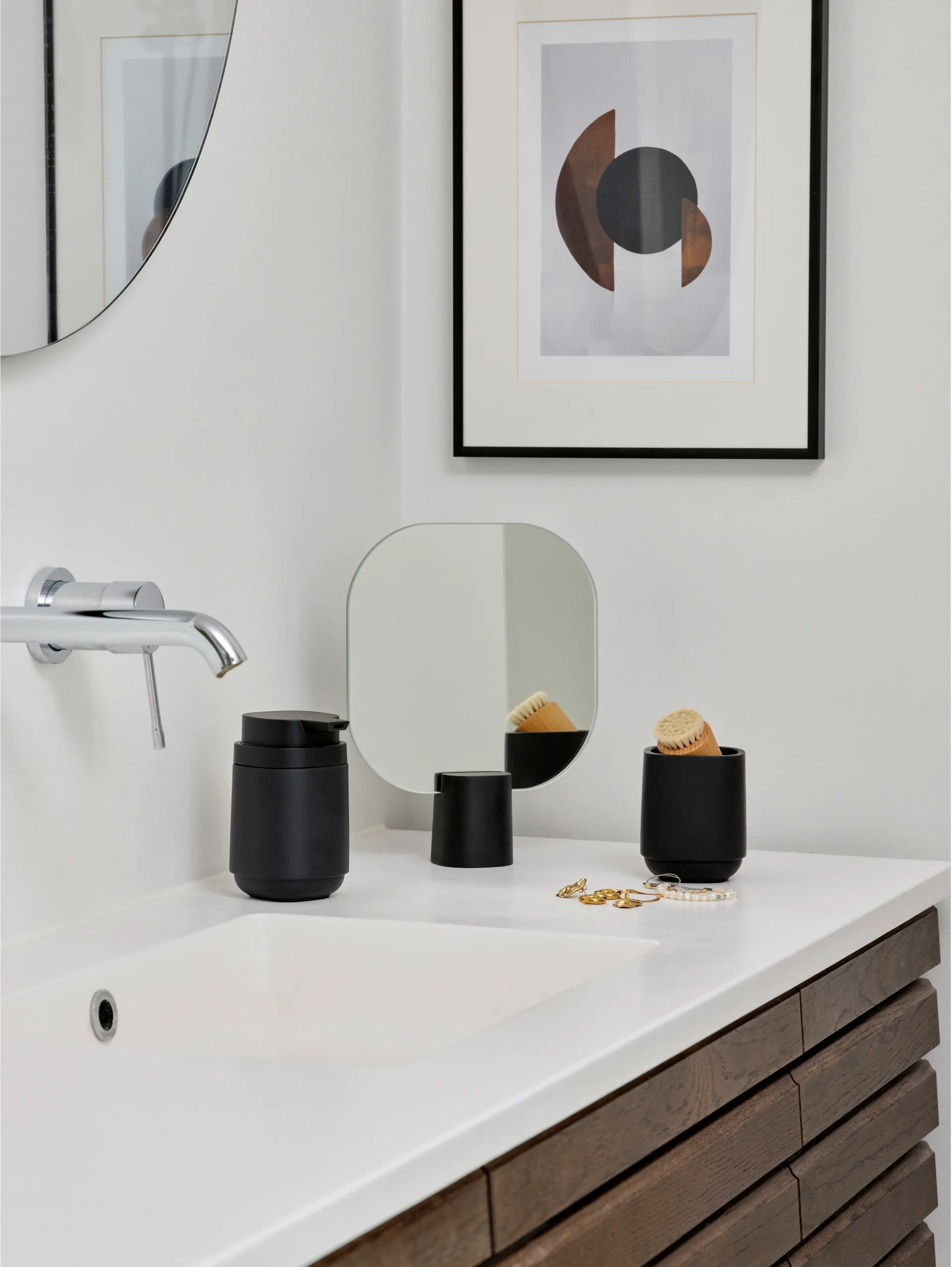 타임 테이블 거울 26.5 cm, Black Zone Denmark | 존 덴마크