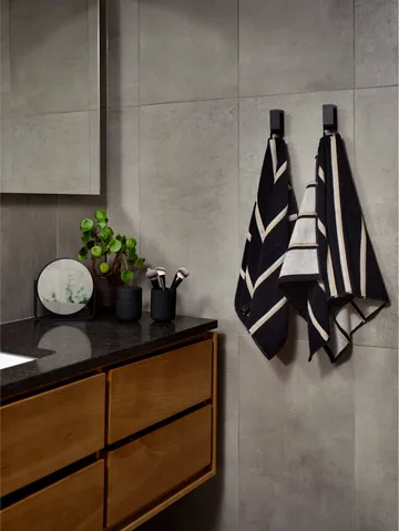 사우나 타월 - Black-soft grey-camel, 50x100 cm - Zone Denmark | 존 덴마크