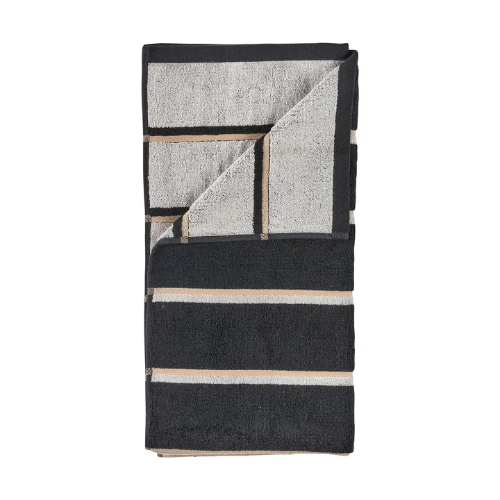 사우나 타월 - Black-soft grey-camel, 70x140 cm - Zone Denmark | 존 덴마크