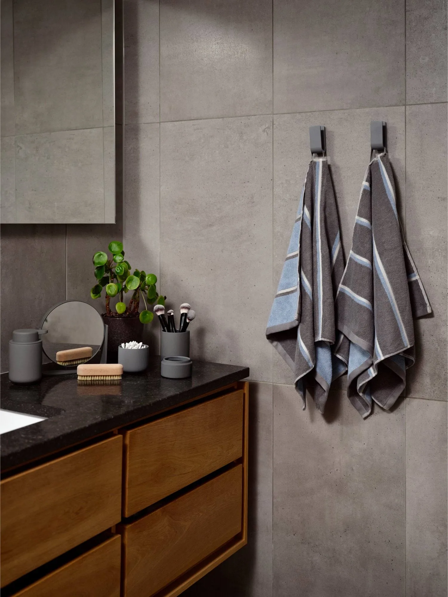 사우나 타월, Grey-blue fog-soft grey, 50x100 cm Zone Denmark | 존 덴마크